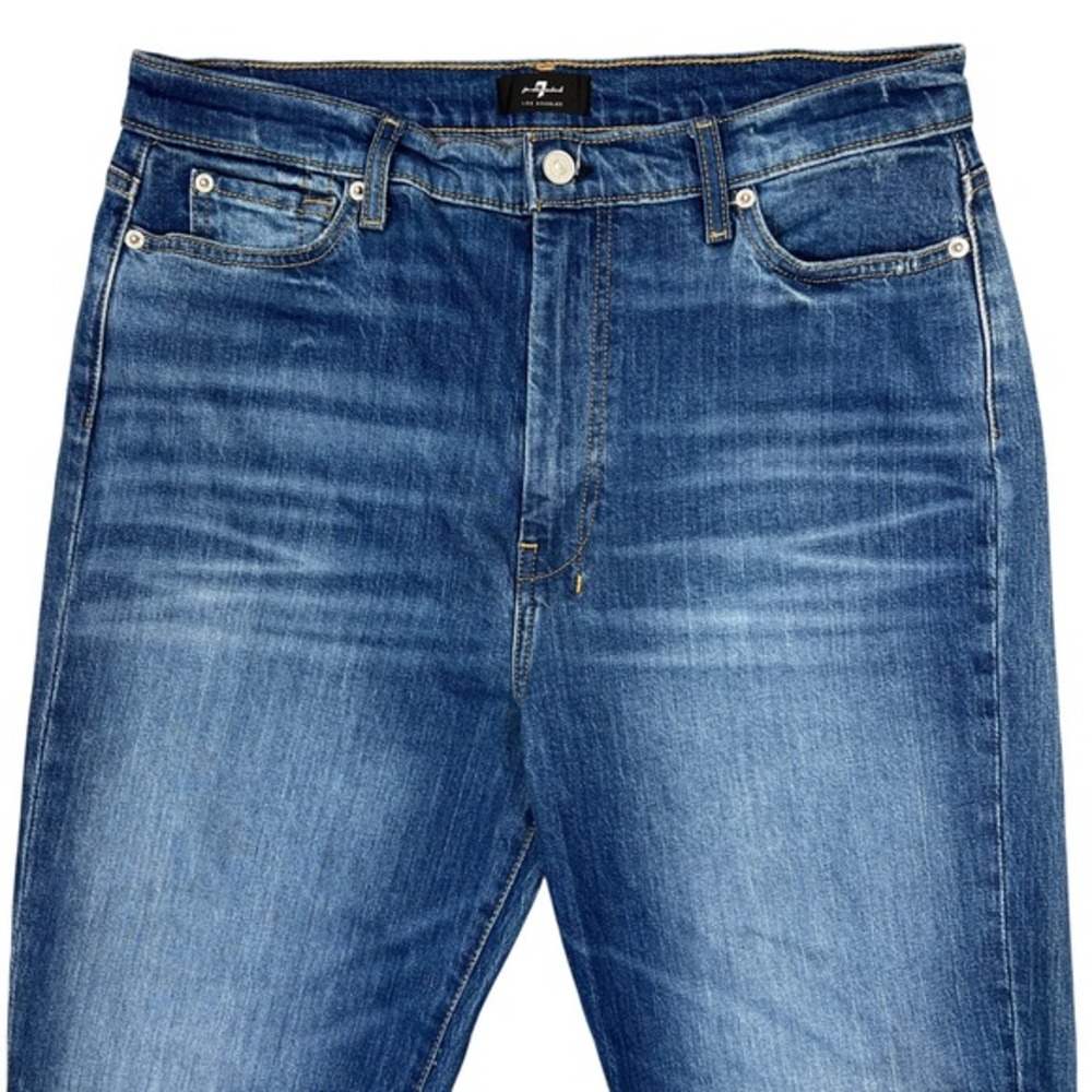 7 For All Mankind Ultra High-Rise Dojo Jeans 32" Flare Leg Trouser HEMMED 29 INS - Picture 5 of 10